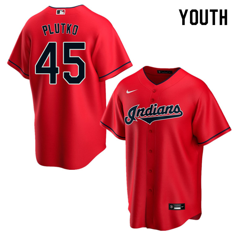 Nike Youth #45 Adam Plutko Cleveland Indians Baseball Jerseys Sale-Red